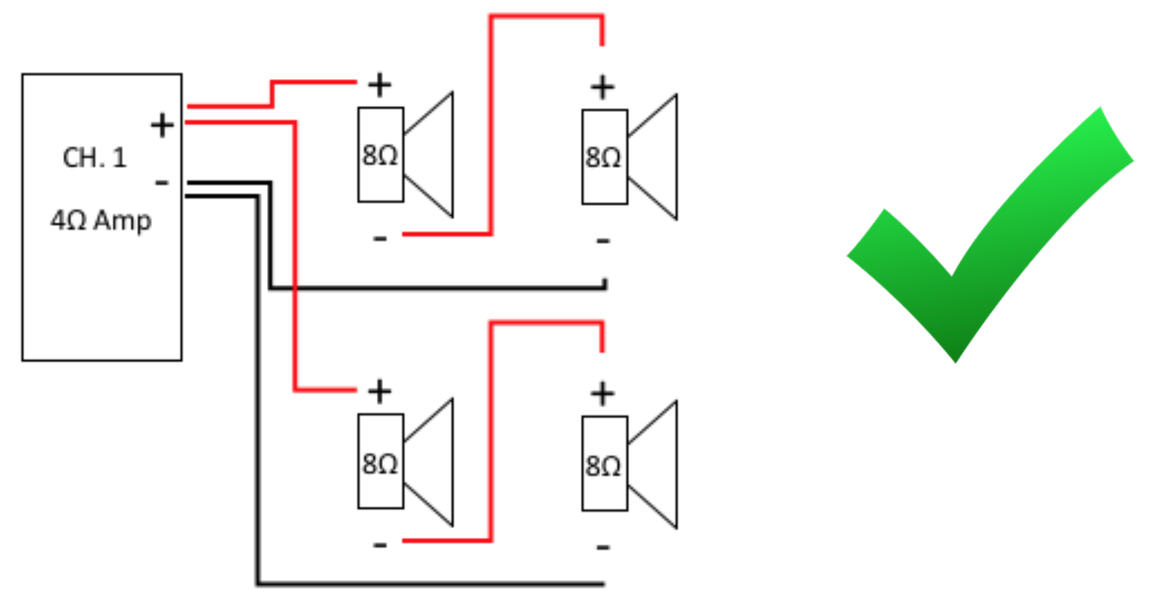 Low Impedance Speaker Wiring for 4/8 Ohm Systems