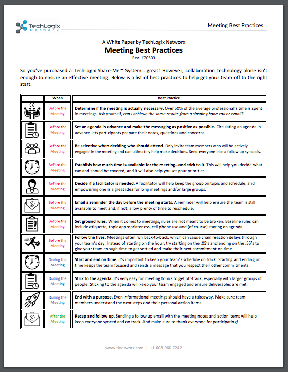 White Paper: Meeting Best Practices