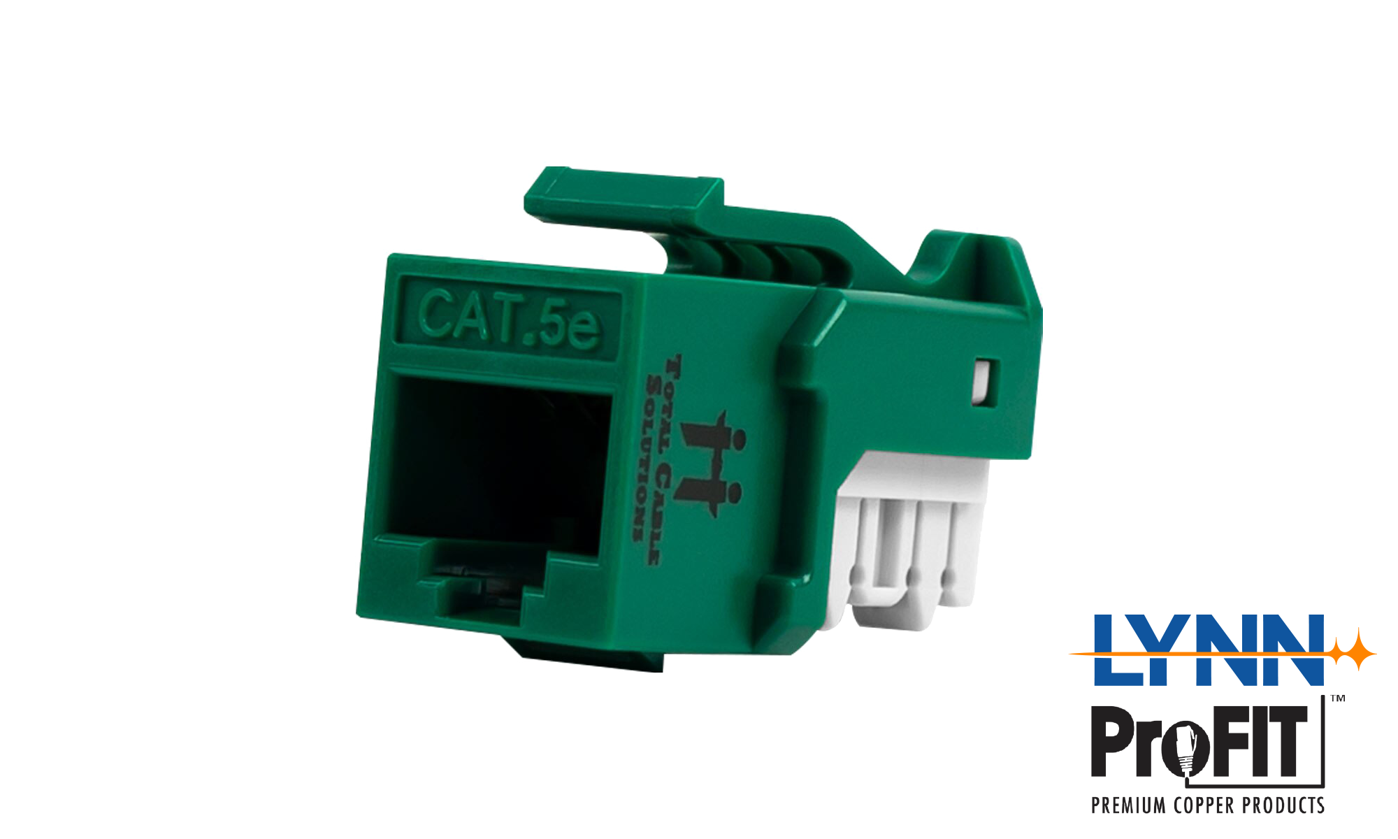 Twisted pair keystone -- 110 punch to female unshielded RJ45