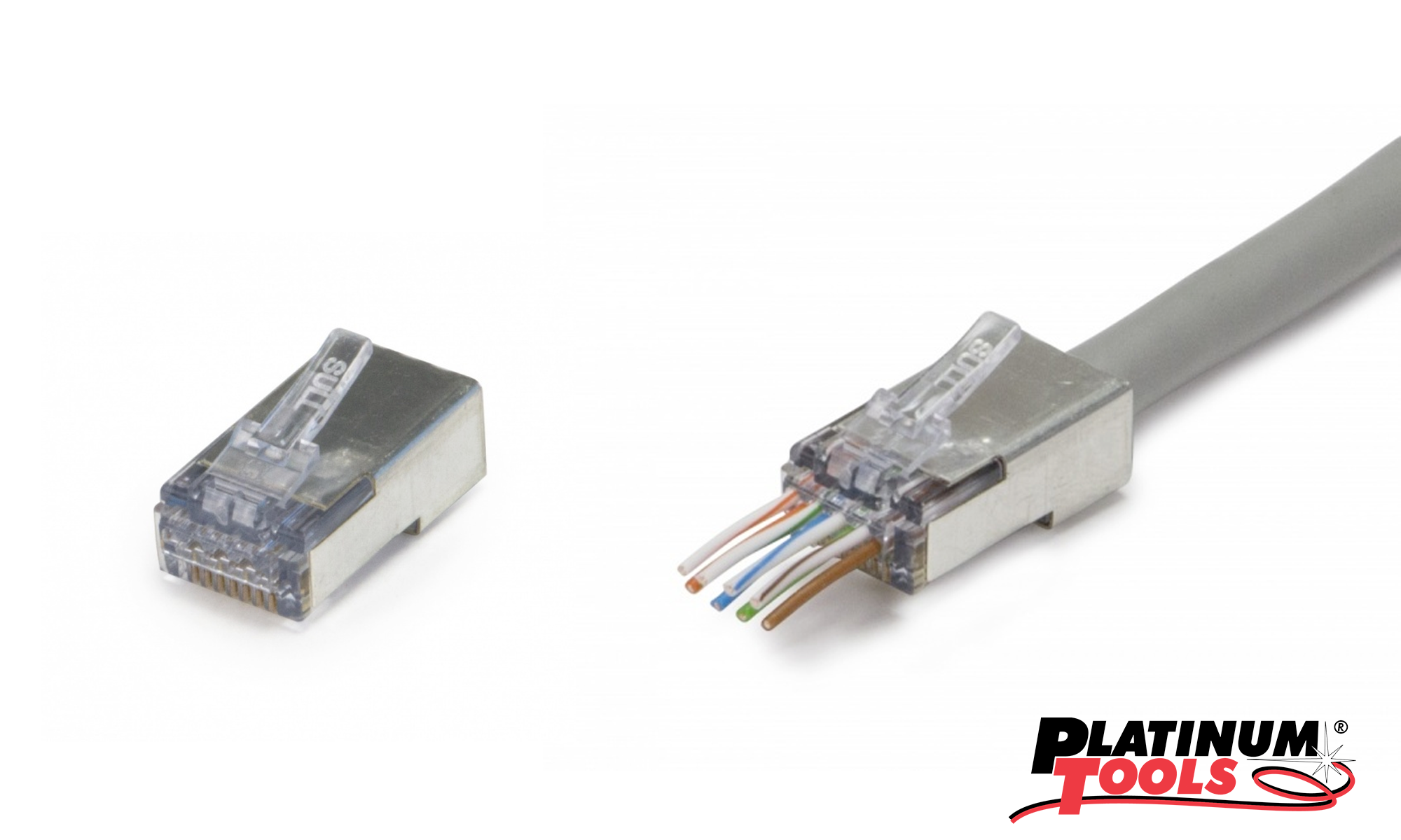 STP Cat5e Pass-Through RJ45 -- ezEX38